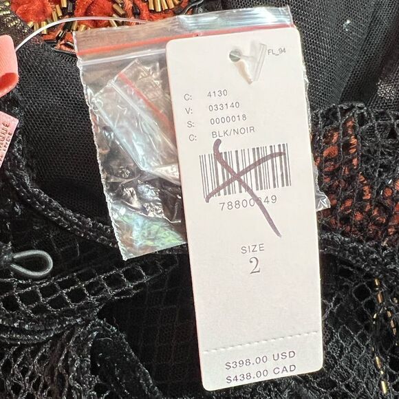 Anthropologie Not So Serious by Pallavi Mohan Midnight Garden Maxi Dress/size 2 - Picture 11 of 12